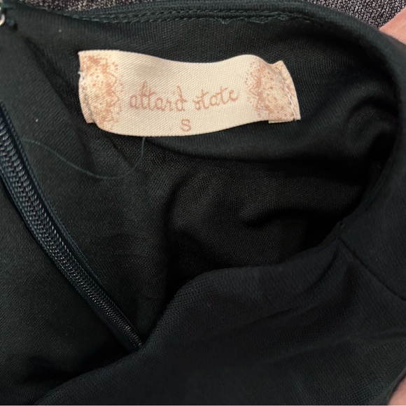 Altar’d State Green Scallop Edge Fit Flare Dress Size Small Cute! - Picture 9 of 10